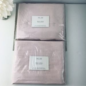 NWT: 2-Restoration Hardware -Vintage Pink -Sheer Curtains 50x96 Rod pocket style